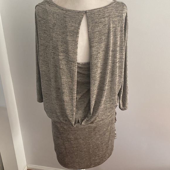 WHBM grey medium super comfortable dropped waist dress - Picture 5 of 11